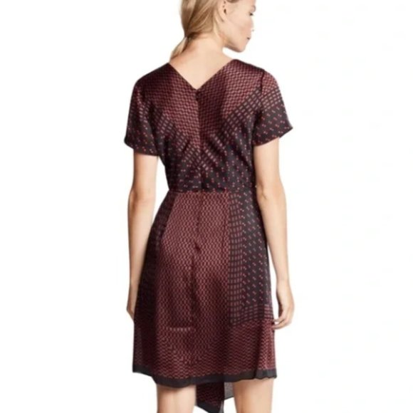 Club Monaco silk wrap midi dress - Picture 3 of 11